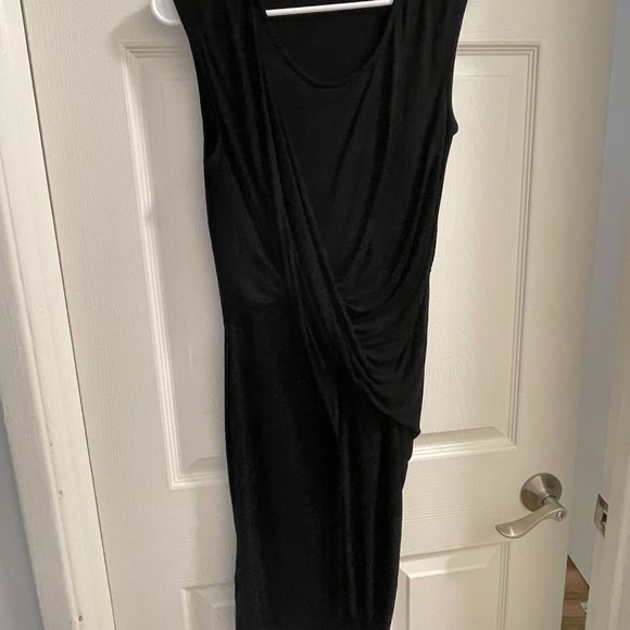 EUC Women's Allsaints Amelia Wrap Dress Black Size US 4 - Picture 1 of 5